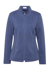 goldnerfashion Heerlijk zacht tricot fleece jasje - rookblauw / gemêl. -