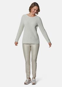 Goldner Fashion Flatteuze pullover van puur katoen - steengrijs 