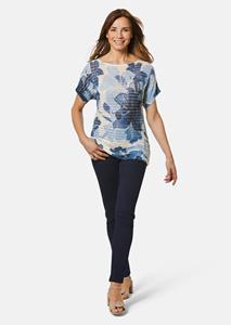 goldner Trui - blauw / gedess. -