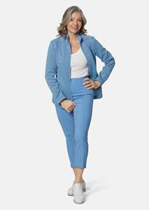 goldnerfashion Heerlijk zacht tricot fleece jasje - blauw / gemêl. -