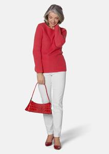 goldnerfashion Flatteuze pullover van puur katoen - rood -