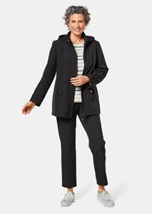 Goldner Fashion Softshell-jack met capuchon - zwart 