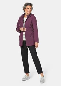 goldnerfashion Softshell-jack met capuchon - aubergine -