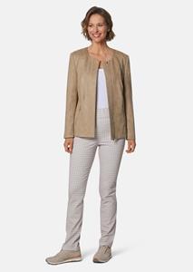 goldnerfashion Expressief jasje van imitatieleer met superzachte textuur - camel -