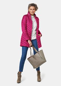 goldnerfashion Flatteus, licht, lang gewatteerd jack - bessen -