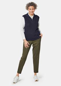 goldnerfashion Modieuze slip-over met schipperstruikraag - marine -