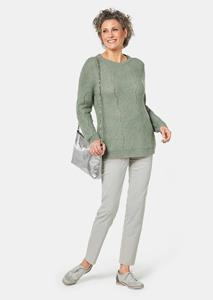 goldnerfashion Pullover - donkergroen / gedess. -