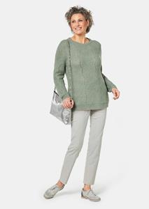 Goldner Fashion Pullover - rozemarijn / gedess. 