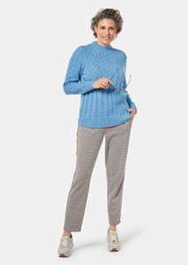 goldnerfashion Zachte pullover met prachtige structuur - lichtblauw -