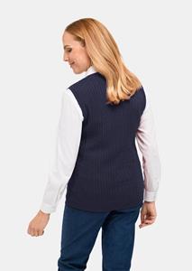 goldnerfashion Slip-over met tijdloos kabelpatroon - marine -