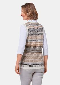goldnerfashion Slip-over - grijs / camel / gedess. -