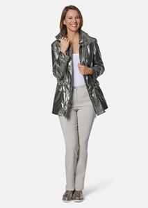 goldnerfashion Lange jas - grijsgroen -