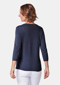 goldnerfashion Pullover met V-hals - marine -