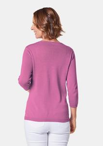 Goldner Fashion Pullover met V-hals - malve 