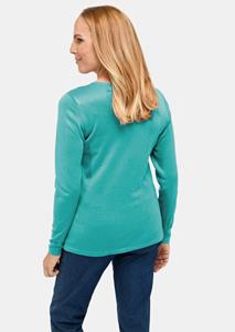 Goldner Fashion Pullover met V-hals - smaragd 