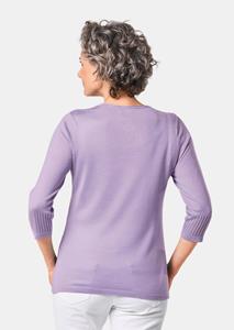 goldnerfashion Verzorgde ajour pullover met vrouwelijke accenten - sering -