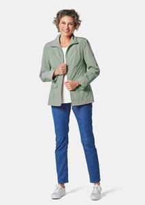 goldnerfashion Licht jasje met een chique glans - salie -