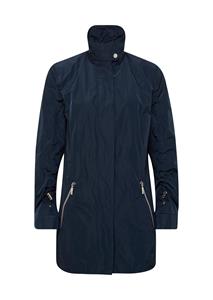 goldnerfashion Lange jas met lichte glans - marine -
