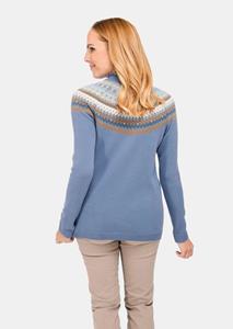 goldnerfashion Pullover - rookblauw / gedess. -