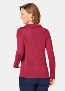 goldnerfashion Mooi afgewerkte pullover - donkerrood -