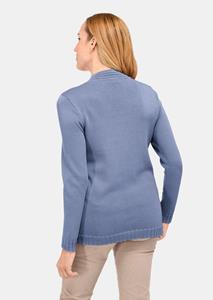 goldner Pullover in twinsetlook - rookblauw -