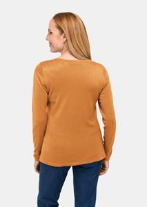 Goldner Fashion Pullover met V-hals - saffraangeel 