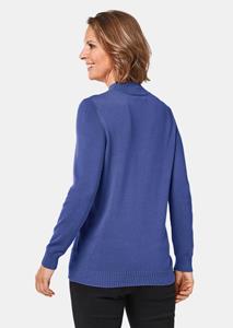 goldner Pullover met opstaande kraag - koningsblauw -