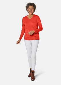 goldnerfashion Pullover met V-hals - rood -