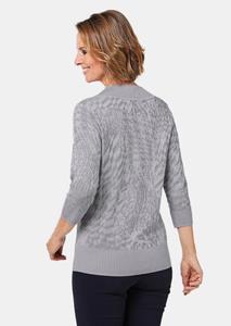 goldnerfashion Pullover met V-hals - grijs -