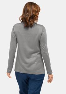 goldnerfashion Pullover met opstaande kraag - grijs -