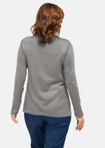 Goldner Fashion Pullover met opstaande kraag - zilvergrijs 