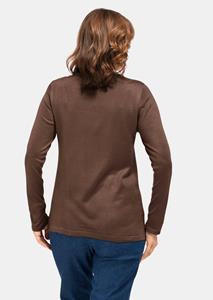 Goldner Fashion Pullover met opstaande kraag - taupe 