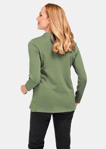 goldnerfashion Polopullover - grijsgroen -