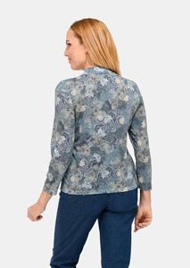 goldnerfashion Gedessineerde pullover - rookblauw / gedess. -