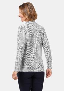 Goldner Fashion Gedessineerde pullover - zwart / wit / gedess. 