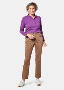 goldnerfashion Broek van zachte stretch - bruin -