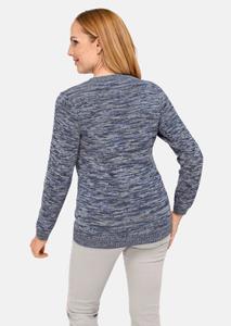 goldnerfashion Pullover met glansgaren - dunkelblau / gemêl. -