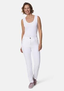 goldnerfashion Comfortabele highstretch-jeans - wit -
