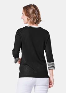 goldnerfashion Pullover - zwart / wit -