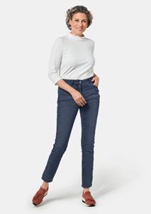 goldnerfashion Jeans met borduursel bij de zoom - donkerblauw -
