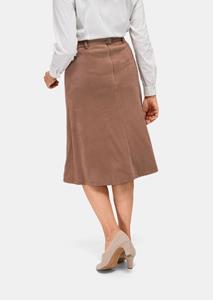 Goldner Fashion Comfortabele rok in suèdelook - camel 