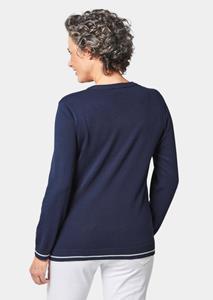 Goldner Fashion Pullover - marine / wit 