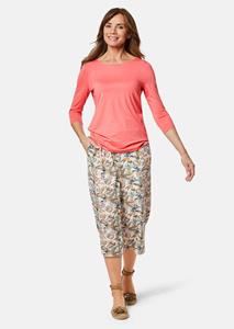 goldnerfashion Shirt met 3/4-mouwen - koraalrood -