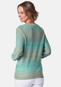 Goldner Fashion Pullover - mintgroen / zand / gedess. 