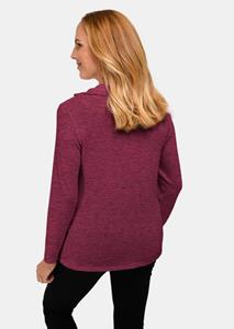 goldnerfashion Zacht shirt met schipperskraag - bordeaux / gemêl. -