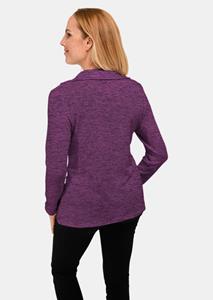 goldnerfashion Zacht shirt met schipperskraag - lila / gemêl. -