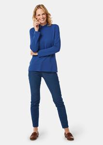goldnerfashion Shirt met opstaande kraag met lange mouwen - royalblau -