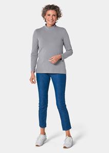 goldnerfashion Shirt met opstaande kraag met lange mouwen - grijs -
