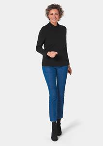 goldnerfashion Shirt met opstaande kraag met lange mouwen - zwart -