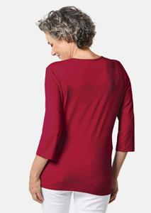 goldner Shirt met 3/4-mouwen - donkerrood -